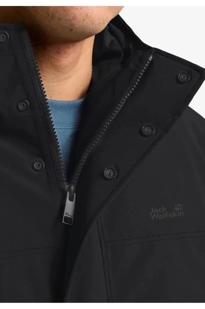 Jack Wolfskin COLD CAMP COAT M A65022-OUT CEKET BLACK ERKEK MONT