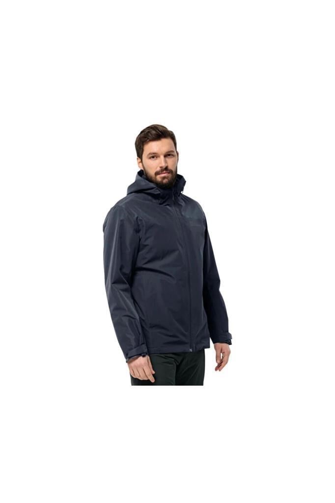 Jack Wolfskin TAUBENBERG 3IN1 JKT M 1115311-OUT CKT MIDNIGHT ERKEK MONT