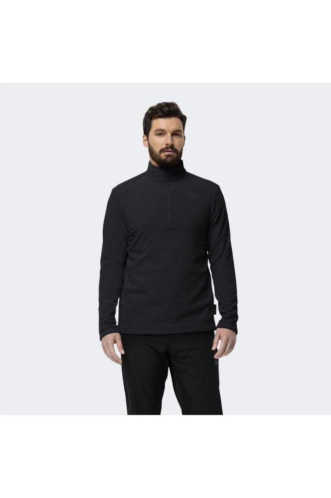 Jack Wolfskin TAUNUS HZ M 1709522 BLACK ERKEK POLAR