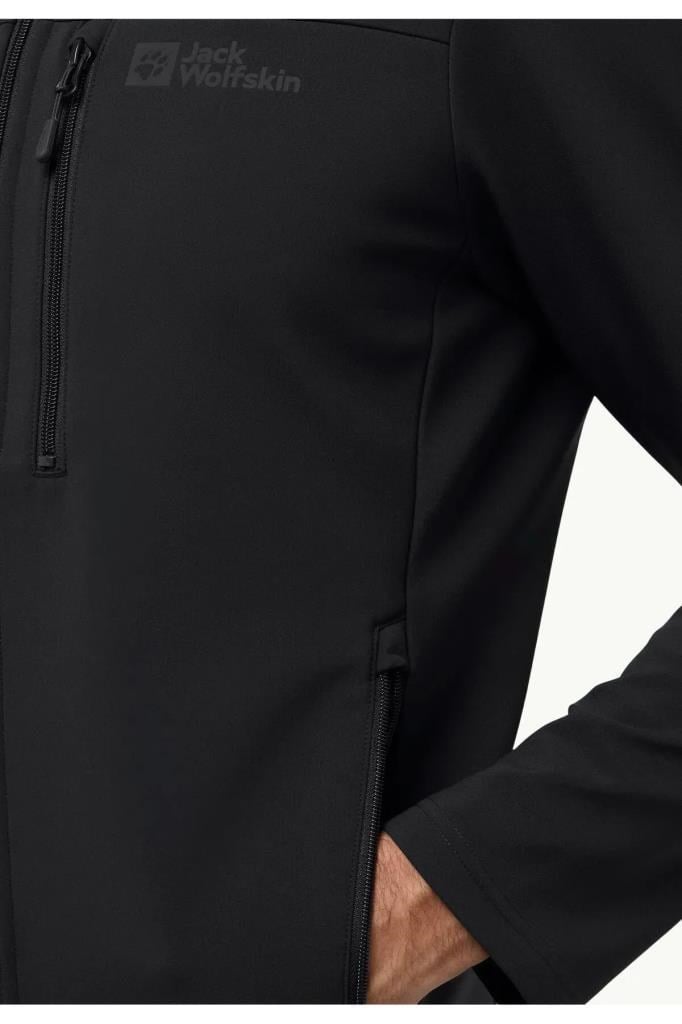 Jack Wolfskin WHIRLWIND MEN A62521-SOFTSHELL BLACK ERKEK MONT