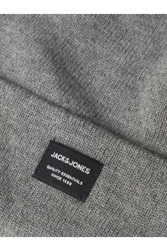 Jack&Jones 12092815 JACDNA BEANIE GREY MELANGE NS ERKEK BERE