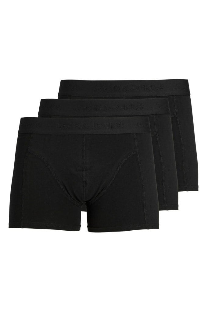 Jack&Jones 12127816 JACWAISTBAND TRUNKS 3 PACK BLACK ERKEK BOXER