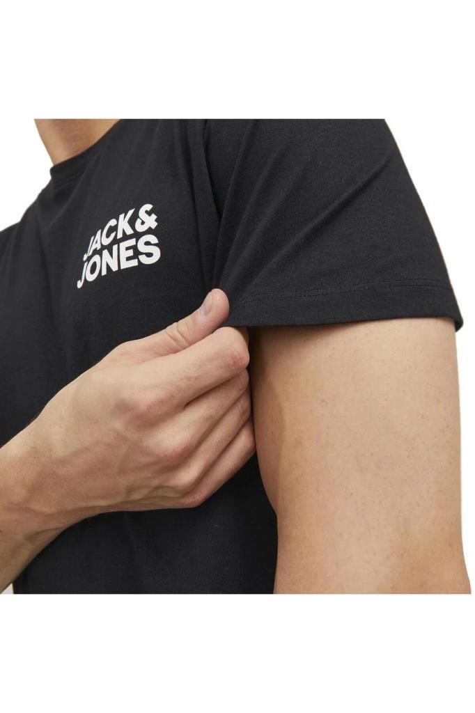 Jack&Jones 12151955 JJECORP LOGO TEE O-NECK BLACK ERKEK T-SHİRT
