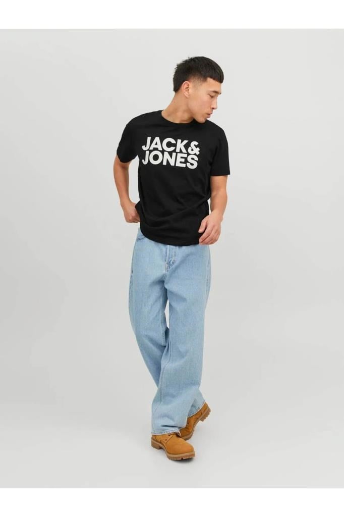 Jack&Jones 12151955 JJECORP LOGO TEE SS O-NECK BLACK ERKEK T-SHİRT