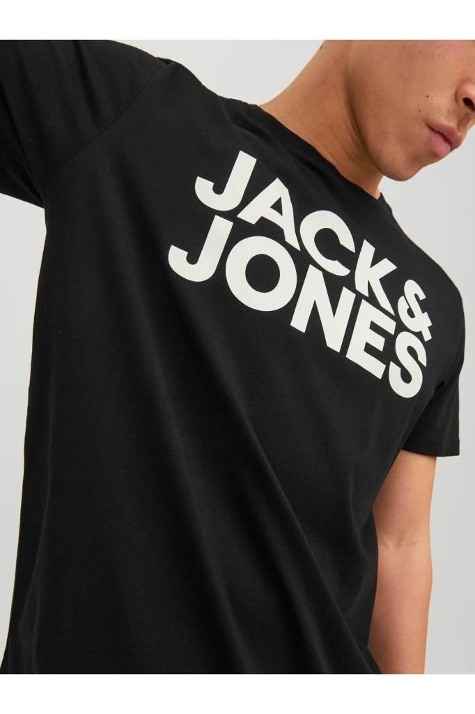 Jack&Jones 12151955 JJECORP LOGO TEE SS O-NECK BLACK ERKEK T-SHİRT