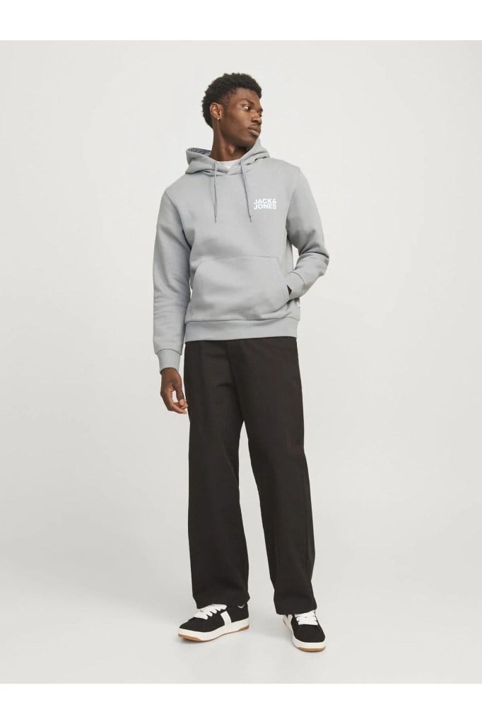 Jack&Jones 12152840 JJECORP LOGO SWEAT HOOD ULTIMATE GREY SWEAT