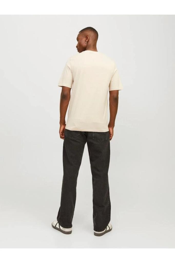 Jack&Jones 12156101 JJEORGANIC TEE SS O-NECK MOONBEAM ERKEK T-SHİRT
