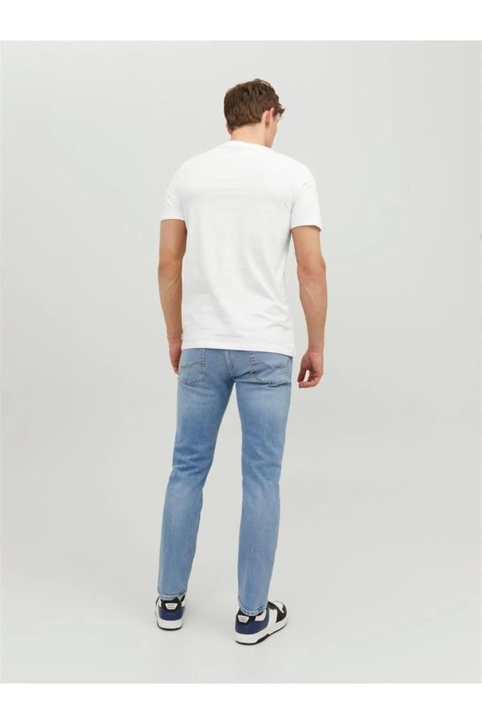 Jack&Jones 12156101 JJEORGANIC TEE SS O-NECK WHITE ERKEK T-SHİRT