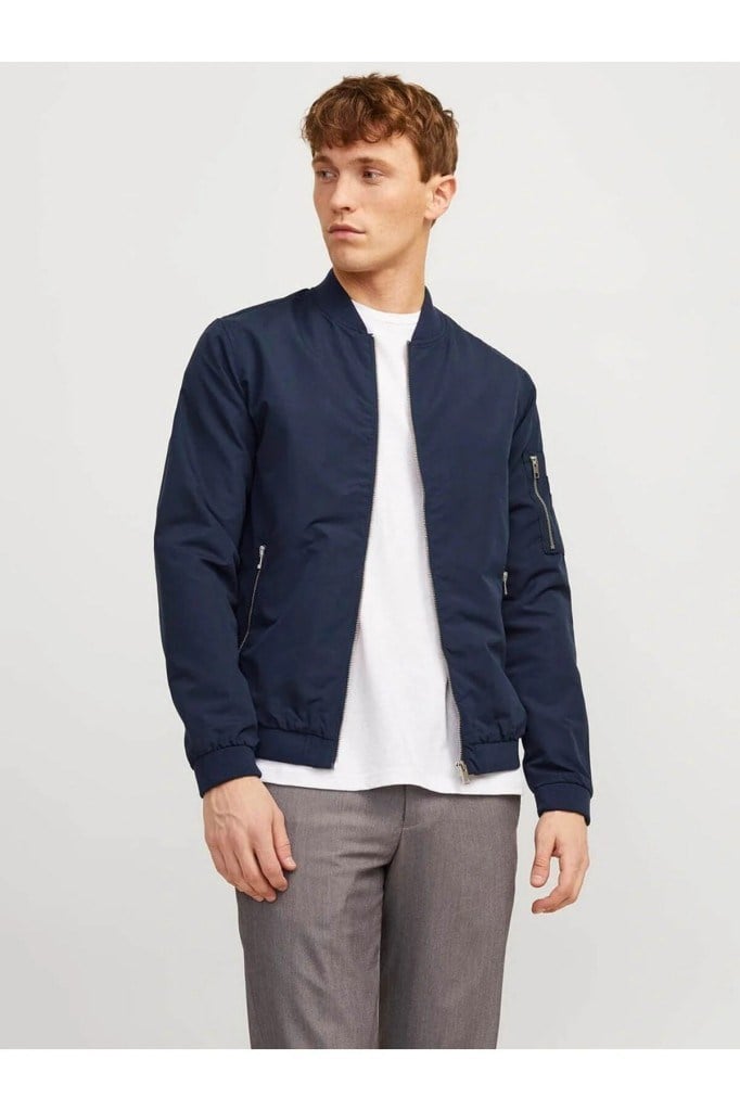 Jack&Jones 12165203 JJERUSH BOMBER NOOS NAVY BLAZER ERKEK CEKET