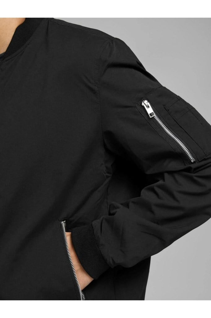 Jack&Jones 12165203 JJERUSH BOMBER NOOS BLACK ERKEK CEKET
