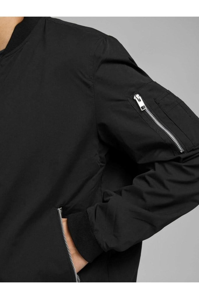 Jack&Jones 12165203 JJERUSH BOMBER NOOS BLACK ERKEK CEKET