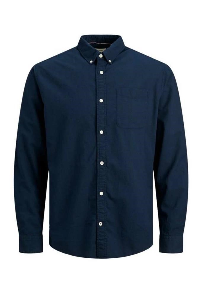 Jack&Jones 12182486 JJEOXFORD SHIRT LS NAVY ERKEK GÖMLEK