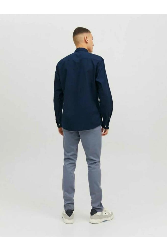 Jack&Jones 12182486 JJEOXFORD SHIRT LS NAVY ERKEK GÖMLEK