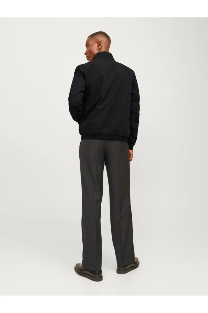 Jack&Jones 12204277 JJERUSH HARRINGTON BOMBER BLACK ERKEK MONT