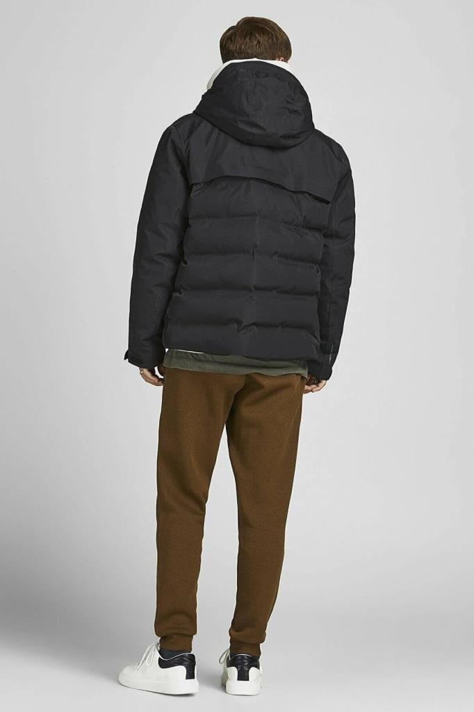 Jack&Jones 12225287 JCOTARWIN PUFFER BLACK ERKEK MONT