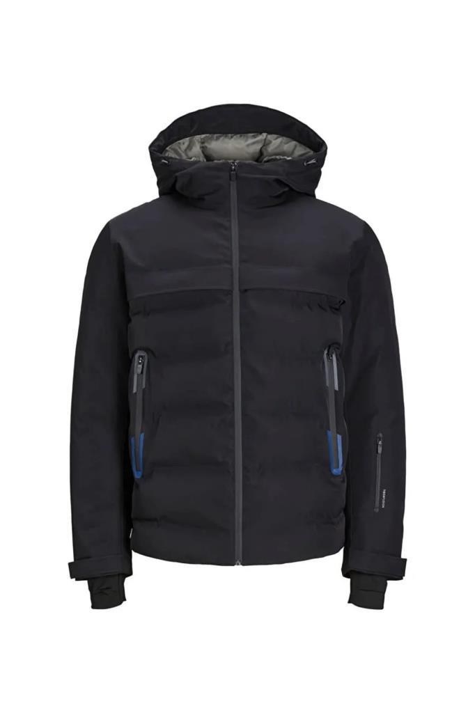Jack&Jones 12225287 JCOTARWIN PUFFER BLACK ERKEK MONT