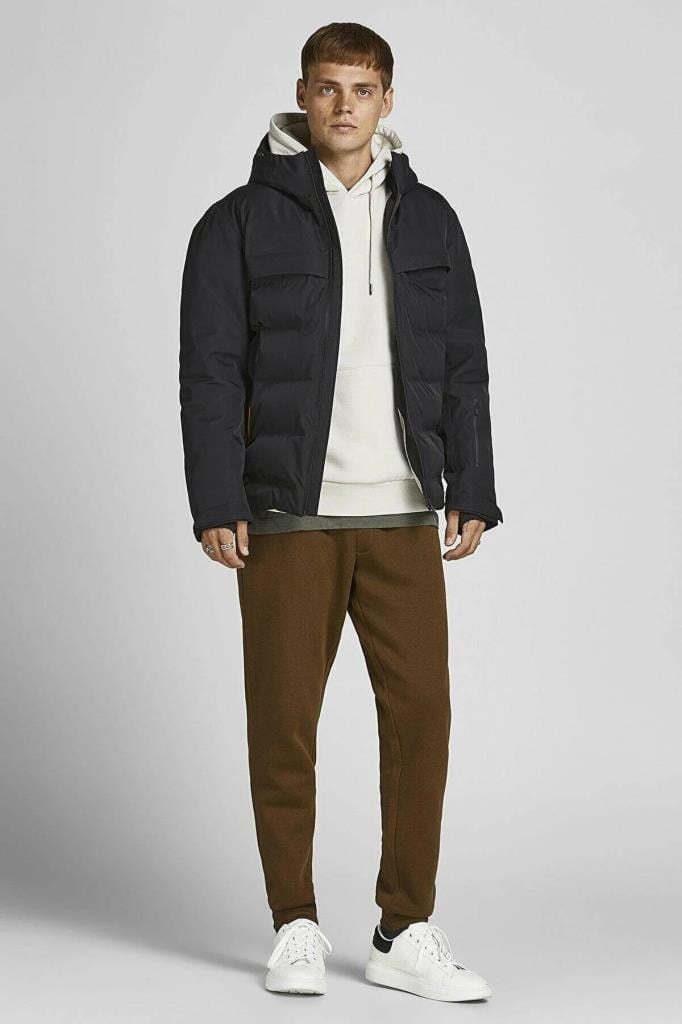 Jack&Jones 12225287 JCOTARWIN PUFFER BLACK ERKEK MONT