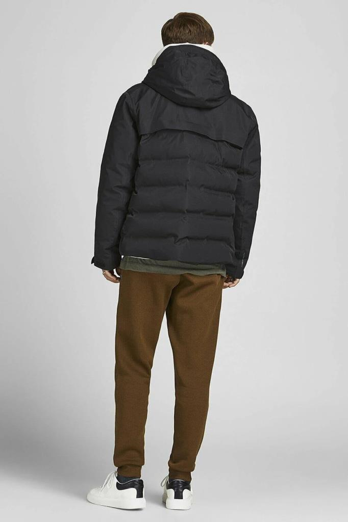 Jack&Jones 12225287 JCOTARWIN PUFFER BLACK ERKEK MONT