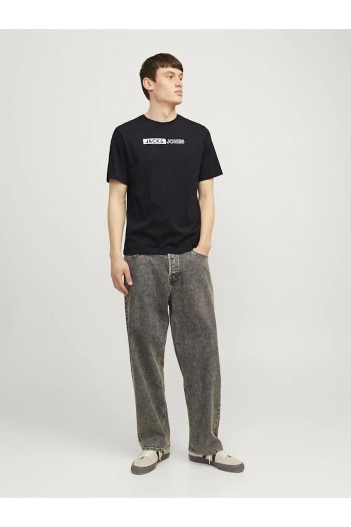 Jack&Jones 12233999 JJECORP LOGO TEE PLAY SS O-NECK BLACK ERKEK T-SHİRT