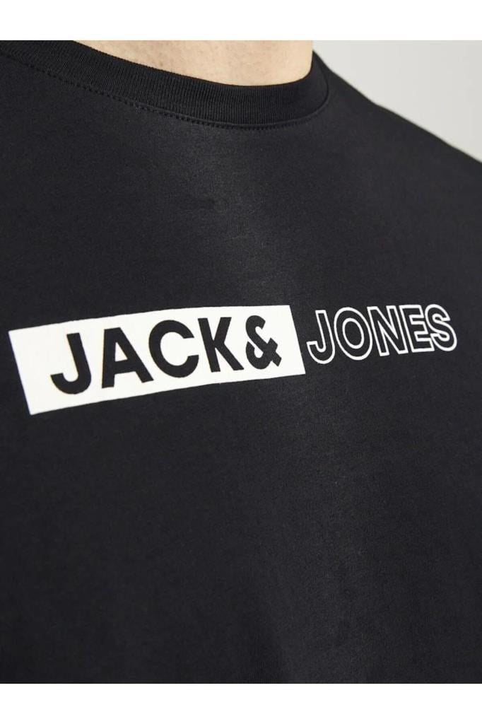 Jack&Jones 12233999 JJECORP LOGO TEE PLAY SS O-NECK BLACK ERKEK T-SHİRT