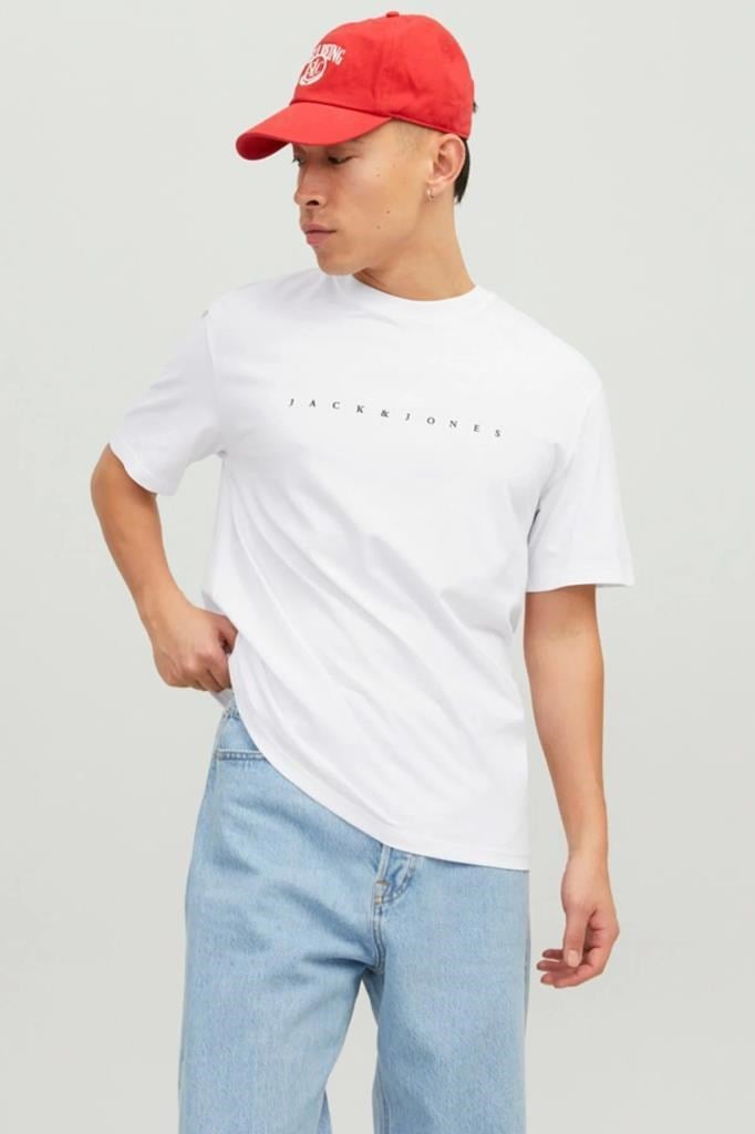 Jack&Jones 12234746 JJESTAR JJ TEE WHITE ERKEK T-SHİRT