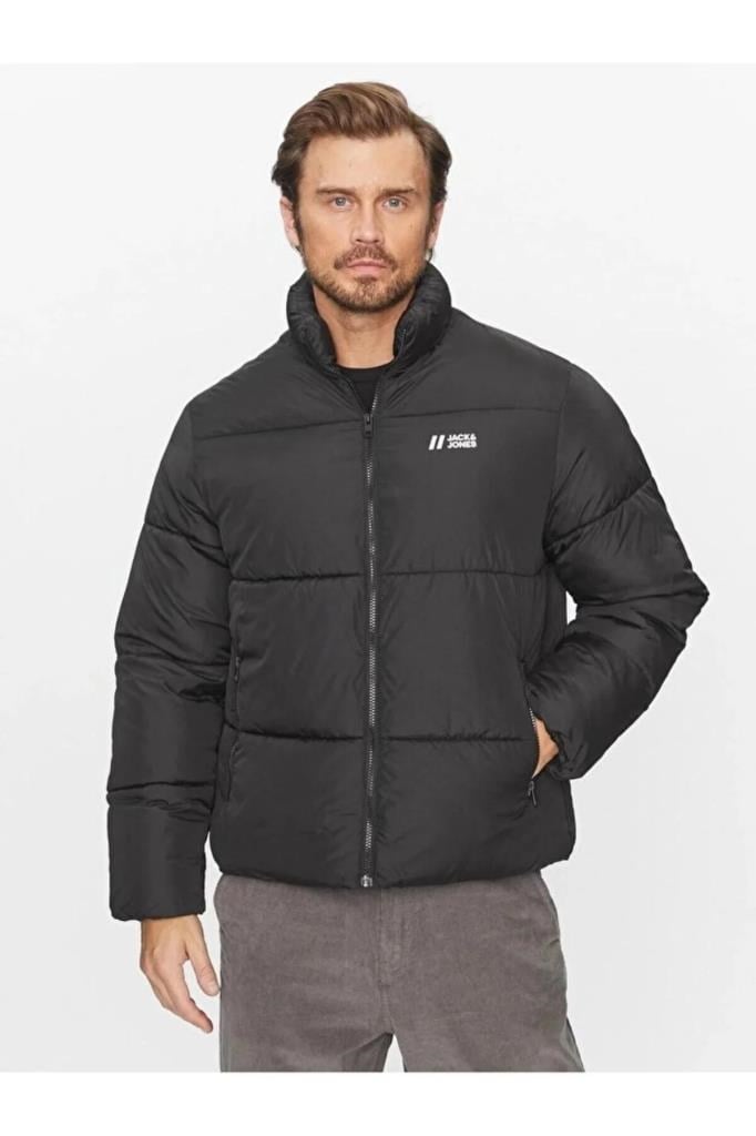 Jack&Jones 12238745 JJMAX PUFFER JACKET BLACK ERKEK MONT