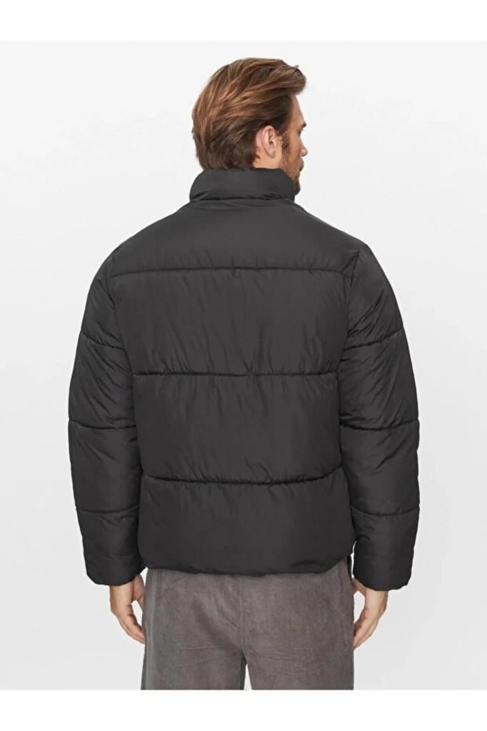 Jack&Jones 12238745 JJMAX PUFFER JACKET BLACK ERKEK MONT
