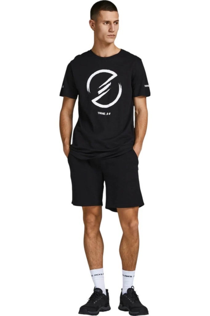 Jack&Jones 12249285 JPSTGORDON SWEAT SHORTS BLACK ERKEK ŞORT