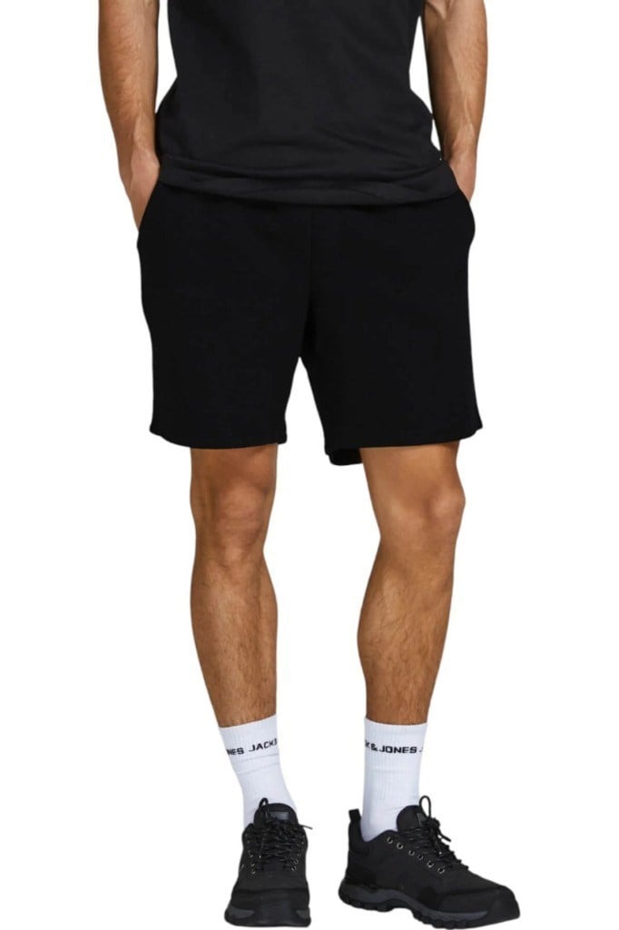 Jack&Jones 12249285 JPSTGORDON SWEAT SHORTS BLACK ERKEK ŞORT