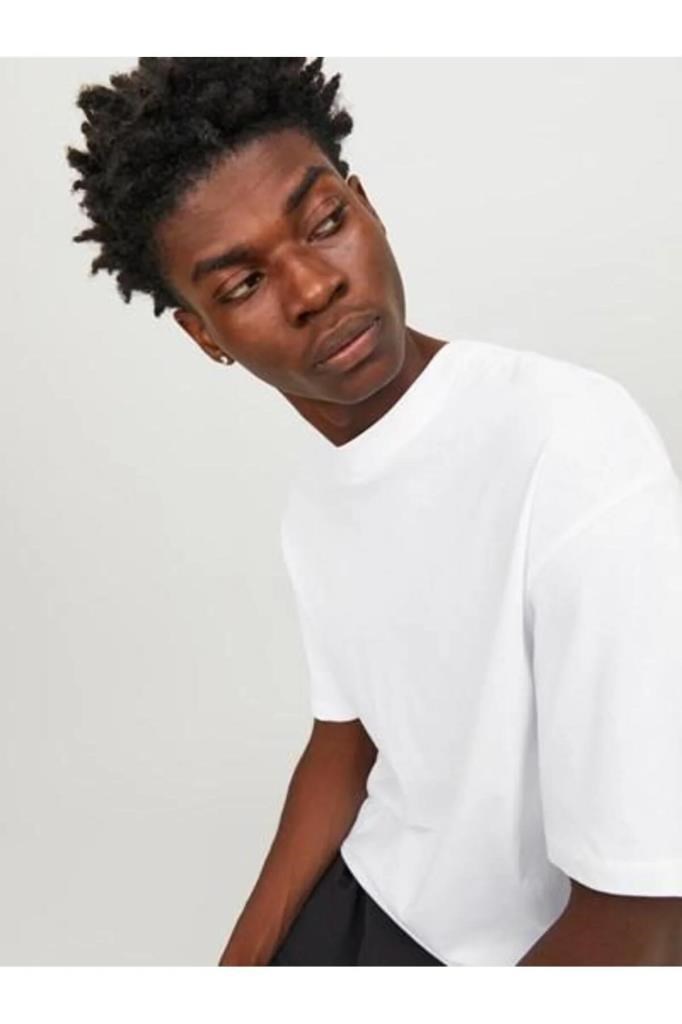 Jack&Jones 12249319 JJEBRADLEY TEE SS O-NECK WHITE ERKEK T-SHİRT