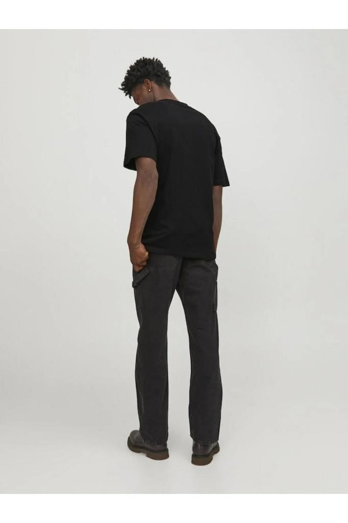 Jack&Jones 12249319 JJEBRADLEY TEE SS O-NECK BLACK ERKEK T-SHİRT
