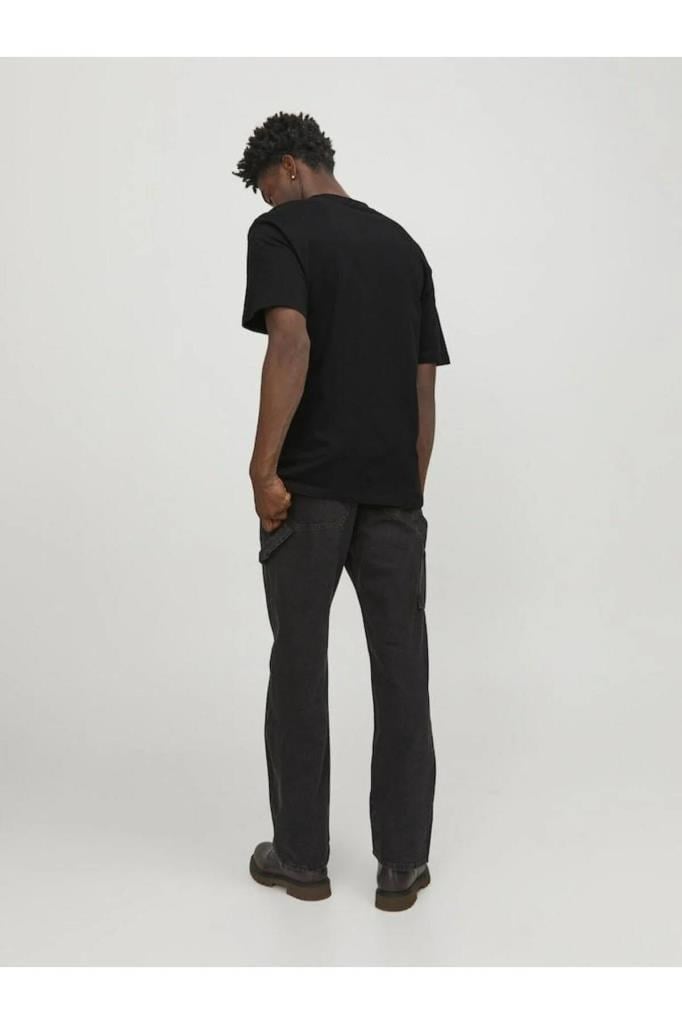 Jack&Jones 12249319 JJEBRADLEY TEE SS O-NECK BLACK ERKEK T-SHİRT