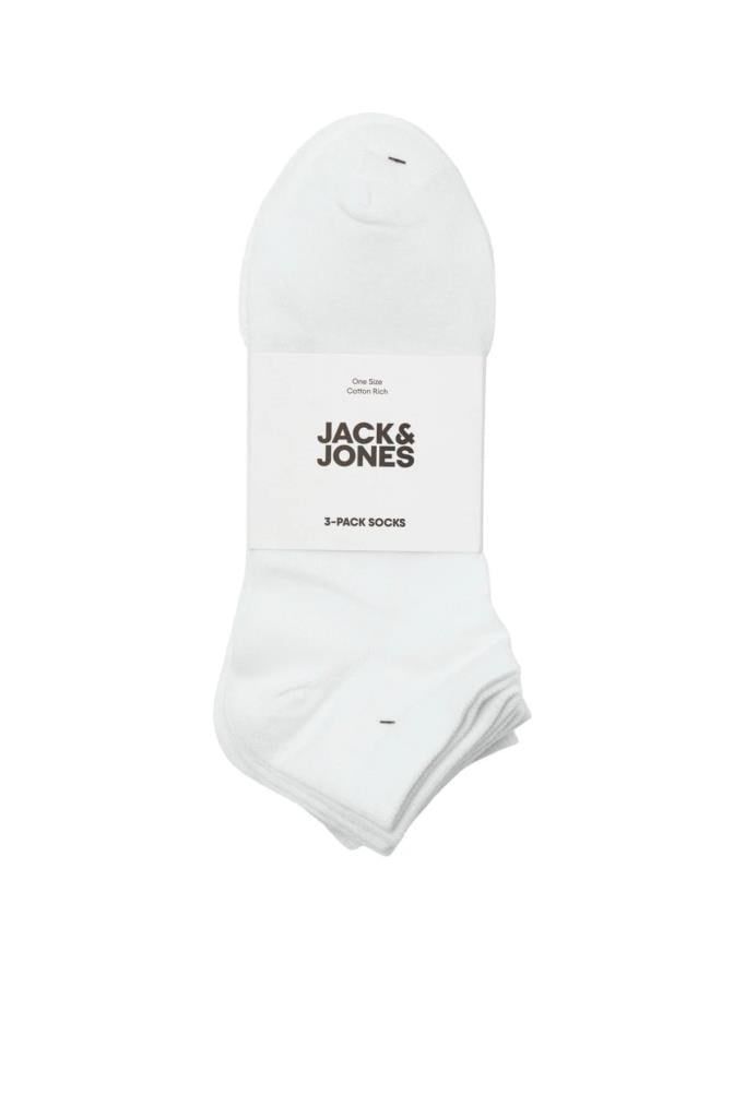 Jack&Jones 12260079 JACLOUIS DONGO SOCKS 3 PACK WHITE NS ERKEK ÇORAP