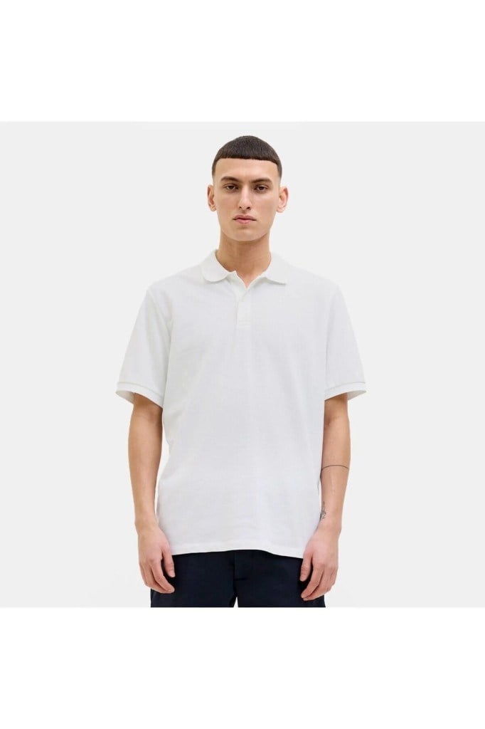 Jack&Jones 12270150 JJKANE POLO SS BRIGHT WHITE POLO YAKA ERKEK T-SHİRT