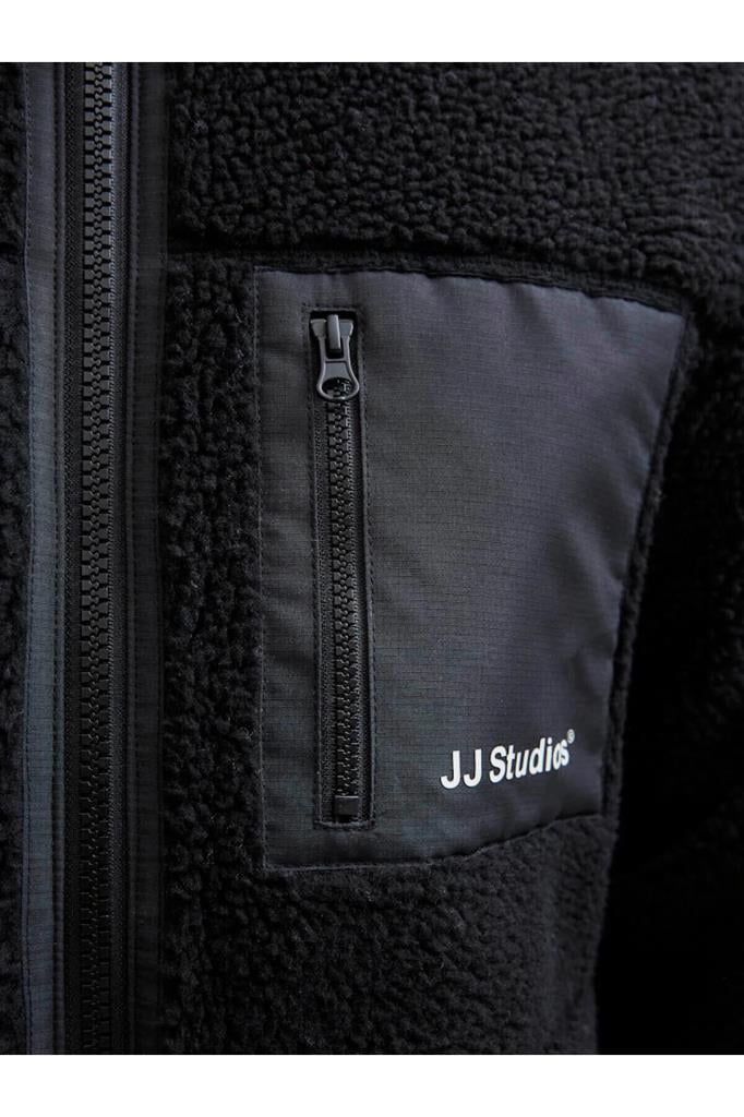 Jack&Jones 12278784 JJESOHO TEDDY JACKET BLACK ERKEK MONT