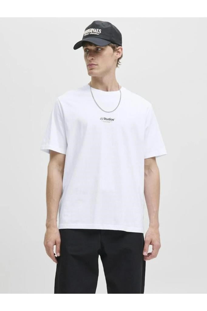 Jack&Jones 12278787 JJESOHO TEE SS CREW NECK WHITE ERKEK T-SHİRT