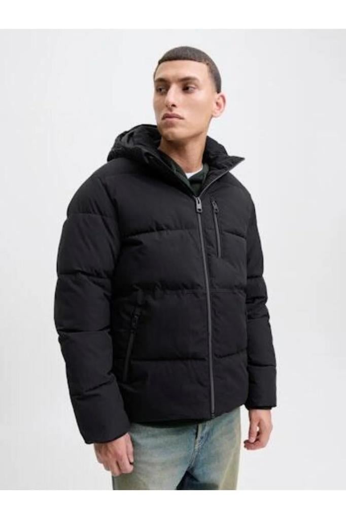 Jack&Jones 12278792 JJEOWEN PUFFER SN BLACK ERKEK MONT