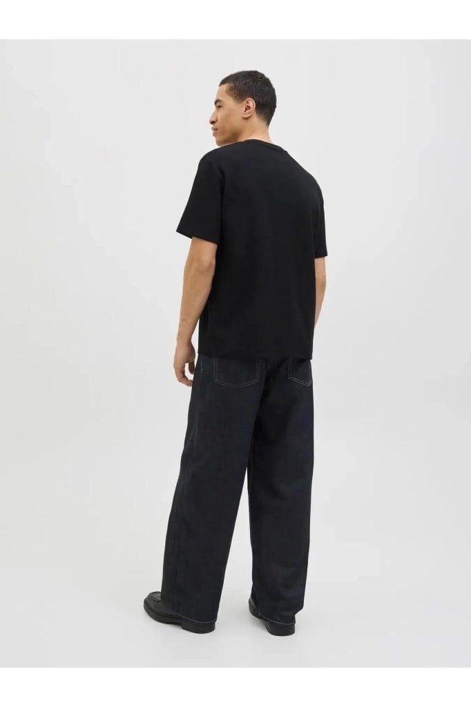 Jack&Jones 12278952 JJEAUSTIN TEE SS NOOS BLACK ERKEK T-SHİRT