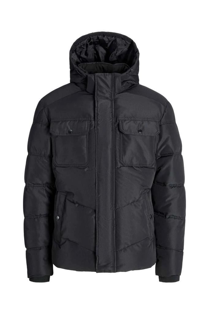 Jack&Jones 12279687 JJMORGAN PUFFER JACKET BLACK ERKEK MONT