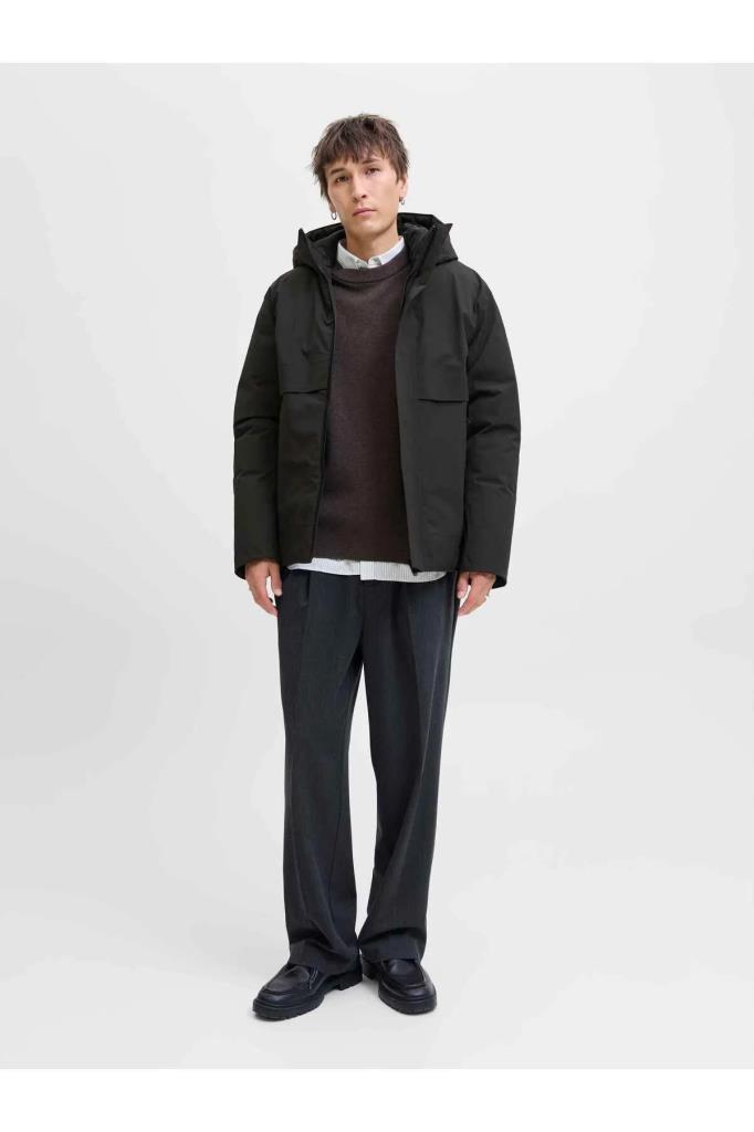 Jack&Jones 12280905 JPRCCMOON JACKET BLACK ERKEK MONT