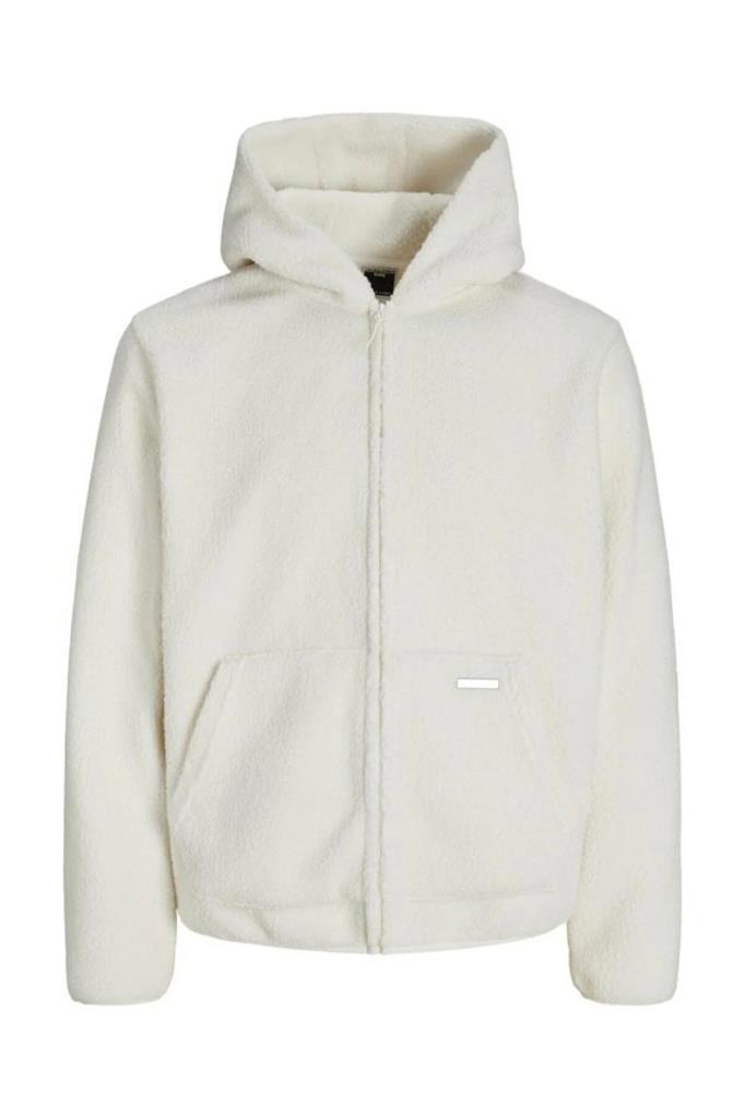 Jack&Jones 12282871 JCOGRID FLEECE SWEAT CLOUD DANCER ERKEK SWEATSHİRT