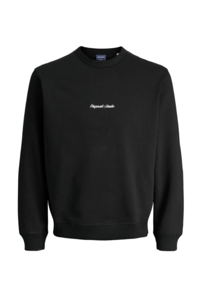 Jack&Jones 12282893 JORNORREBRO EMB SWEAT BLACK ERKEK SWEATSHİRT