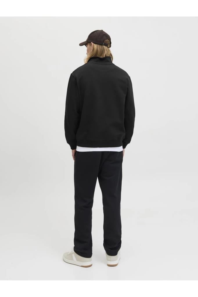 Jack&Jones 12282899 JORNORREBRO EMB SWEAT BLACK ERKEK SWEATSHİRT
