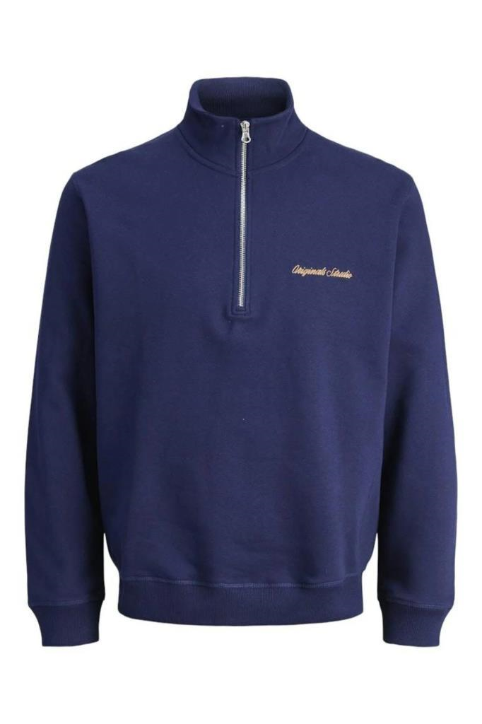 Jack&Jones 12282899 JORNORREBRO EMB SWEAT OCEAN CAVERN ERKEK SWEATSHİRT