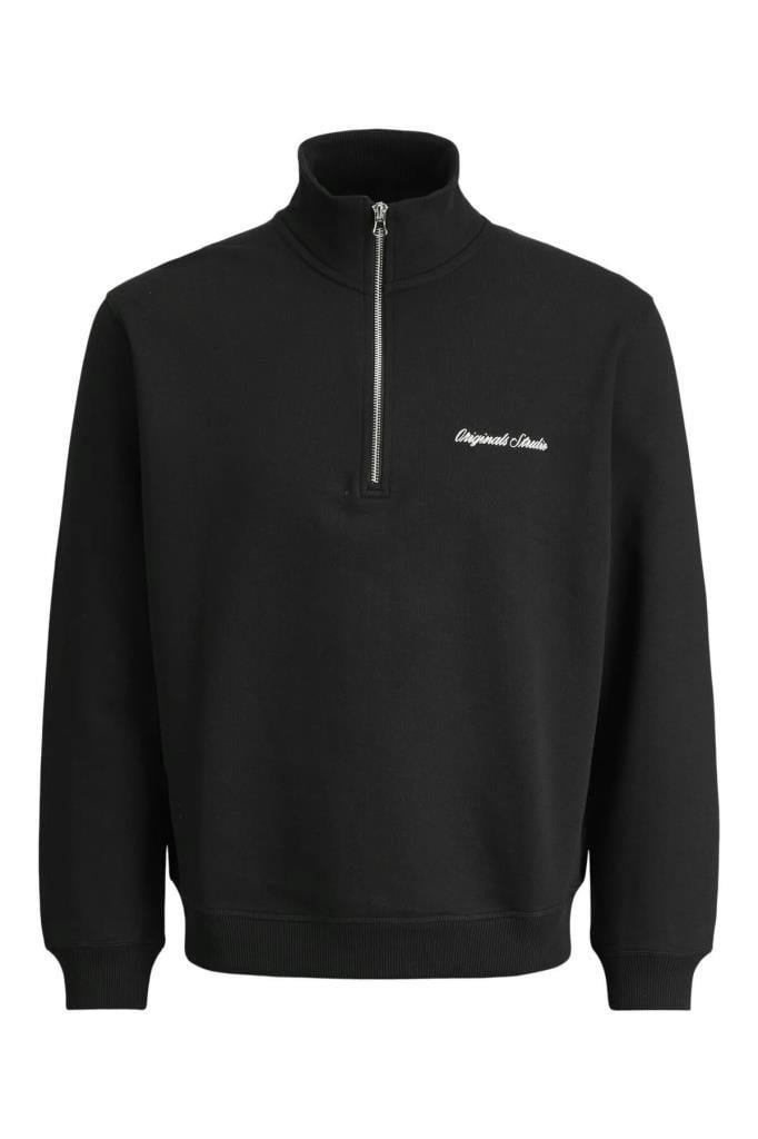 Jack&Jones 12282899 JORNORREBRO EMB SWEAT BLACK ERKEK SWEATSHİRT