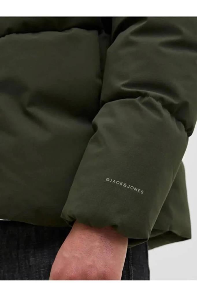 Jack&Jones 12283517 JJGLOBAL PUFFER JACKET SCARAB ERKEK MONT