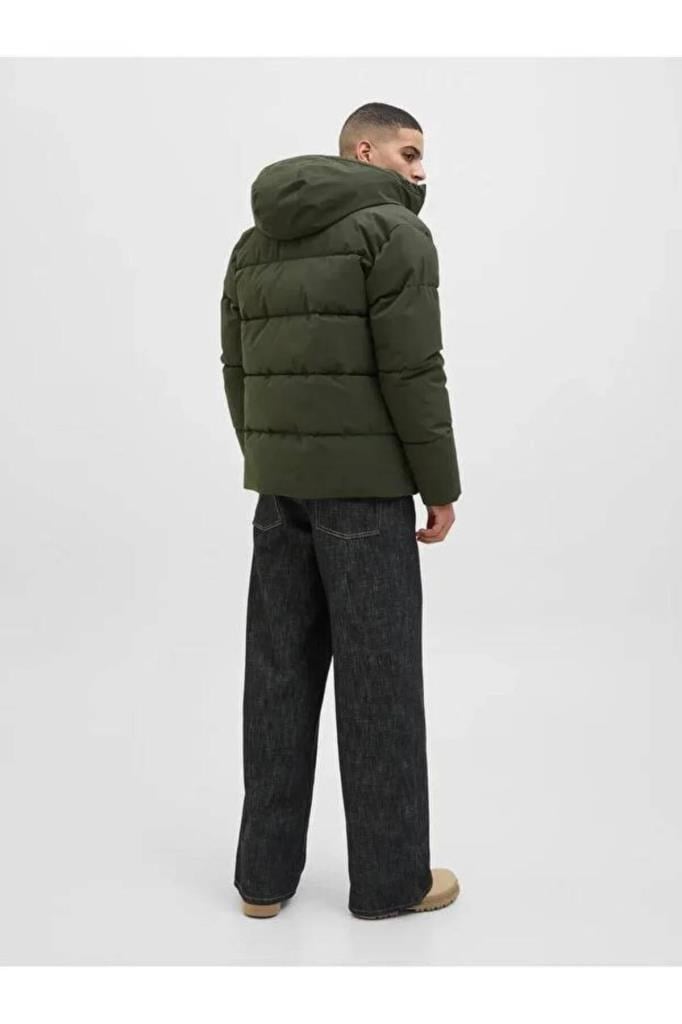 Jack&Jones 12283517 JJGLOBAL PUFFER JACKET SCARAB ERKEK MONT