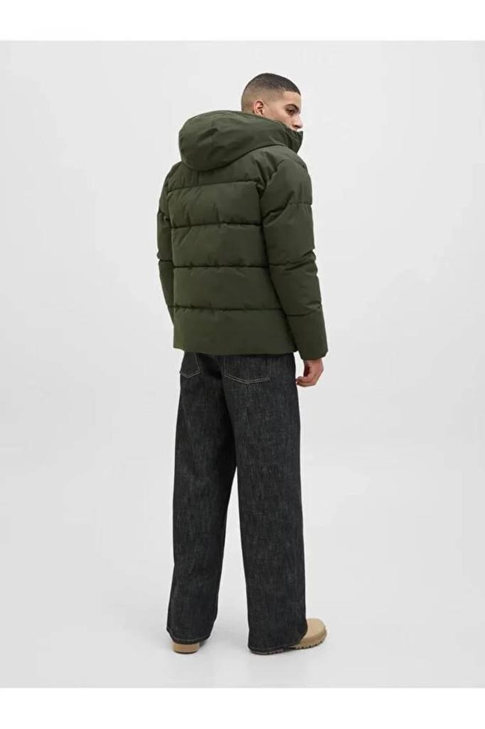 Jack&Jones 12283517 JJGLOBAL PUFFER JACKET SCARAB ERKEK MONT