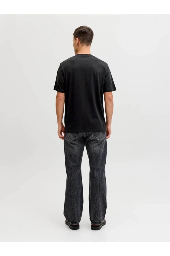 Jack&Jones 12288113 JJBRANDON TEE SS CREW BLACK ERKEK T-SHİRT