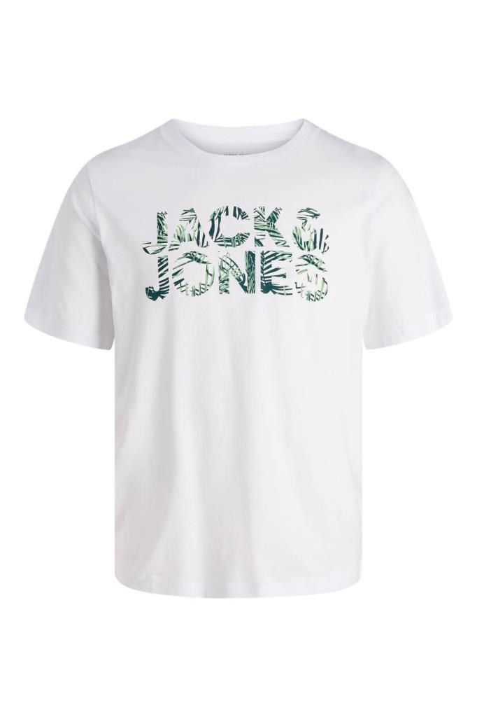 Jack&Jones 12288536 JJEJEFF LOGO TEE SS SN WHITE ERKEK T-SHİRT